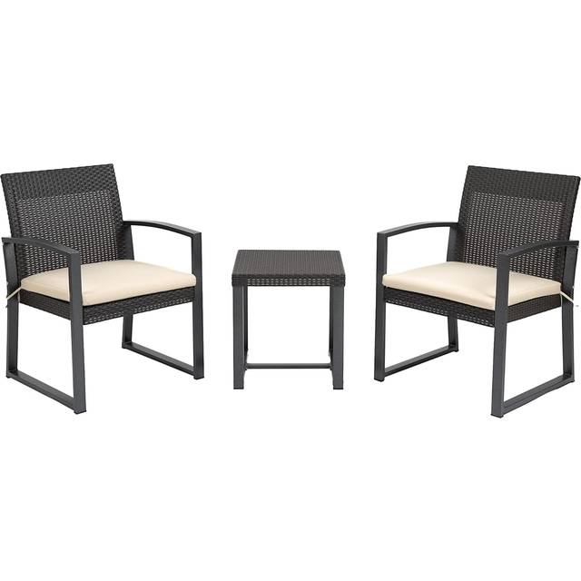 Outsunny 5Pcs Rattan Dining Set - Grey