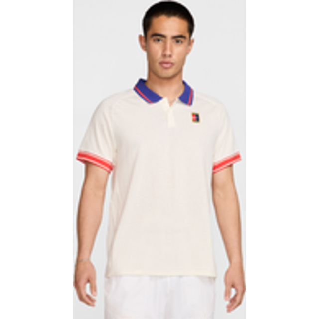 NikeCourt Heritage Men's Tennis Polo - Brown - Cotton/Polyester - L