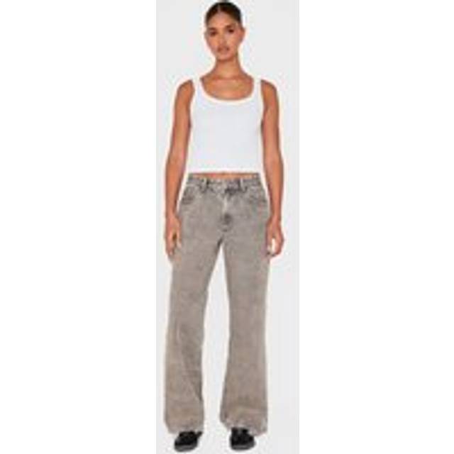 Light Grey Slouchy Style Jeans, Grey - 4