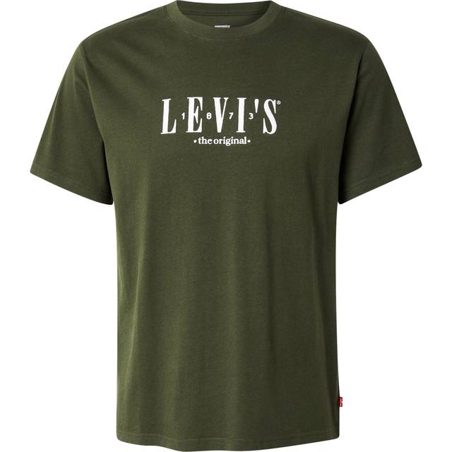 Levi's Relaxed Fit Short Sleeve T-shirt- Dark Green, Dark Green, Size S, Men