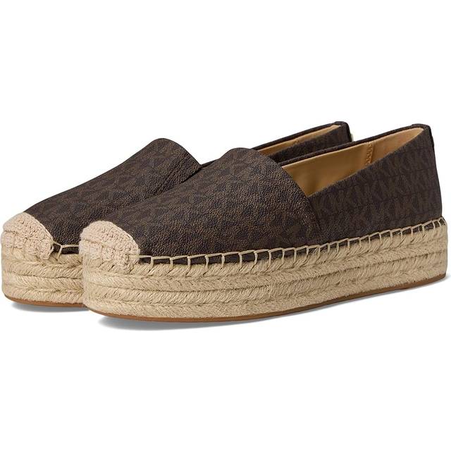MK Lynn Signature Logo Platform Espadrille - Brown - Michael Kors