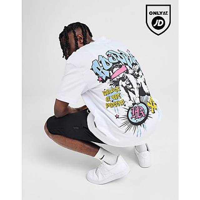 Hoodrich Graffiti Oversized T-Shirt - White - Mens - XL