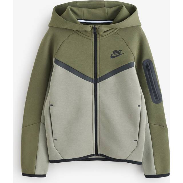 Nike Tech Fleece Full Zip Hoodie Junior - Green - Kids - 10-12Y