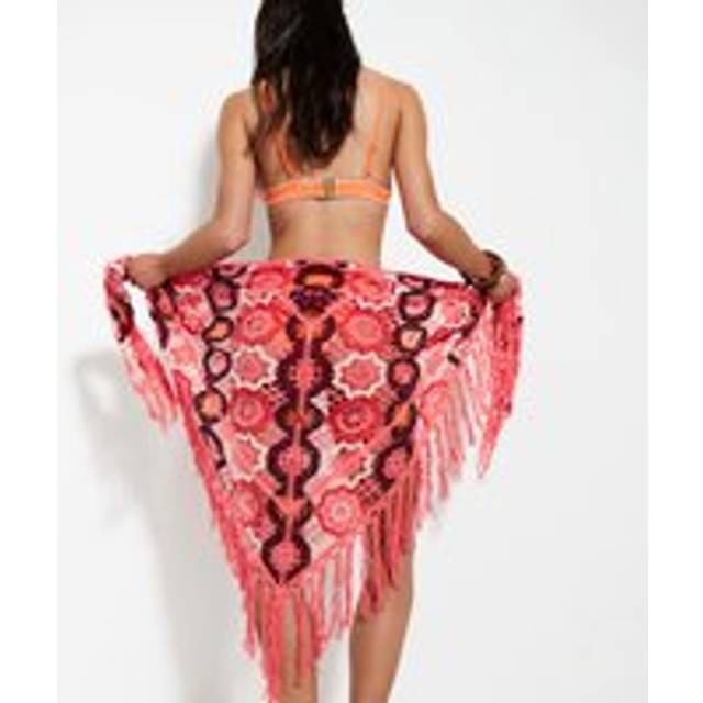 River Island Womens Pink Crochet Beach Sarong - One Size