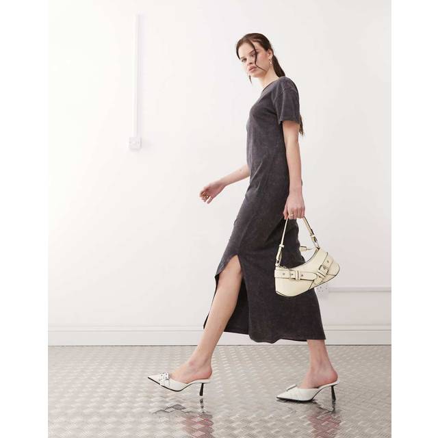 Noisy May - Brandy Washed Obsidian - Dress - grey - L - 100% Cotton,Jersey