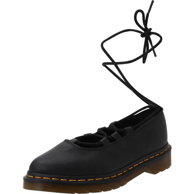 Dr. Martens Womens Elphie II Lace Up Ballet Pumps Black Virginia, 5