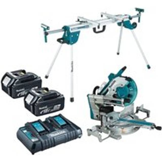 Makita DLS211ZU Mitre Saw 18V/36v Brushless LXT 305mm + 2x 5.0AH + Leg Stand