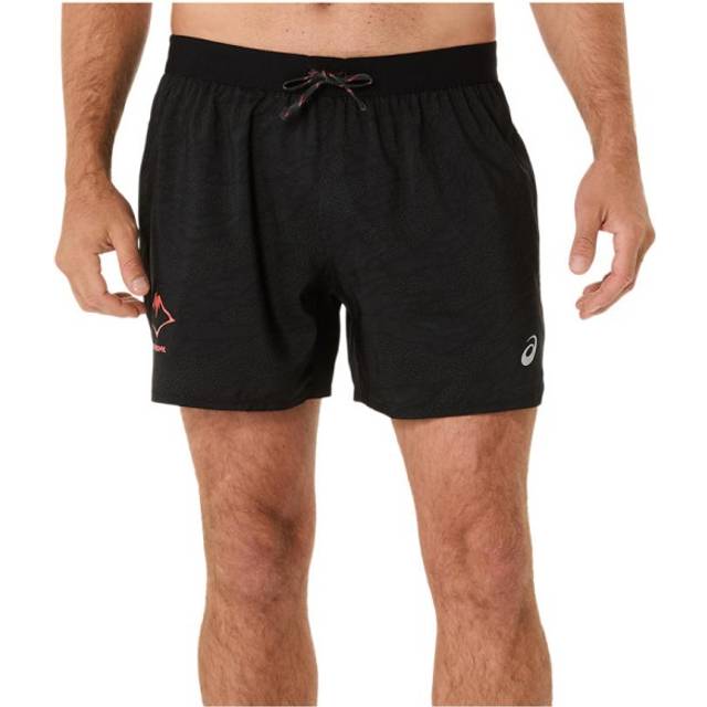 Asics - Fujitrail All Over Print 5'' Short - Running shorts size XL, black