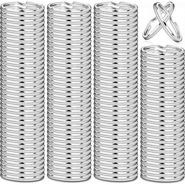 200 Piece Key Rings, 1Inch Stainless Steel Split Keyring for Keychains and Crafts (25Mm). Silver