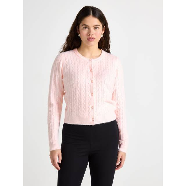 Kabelstickad cardigan