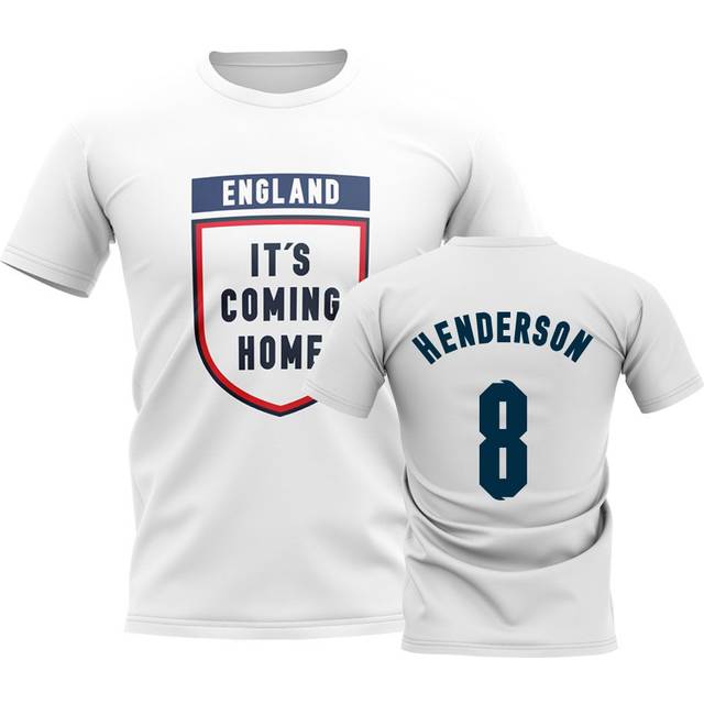 England Its Coming Home T-Shirt (Henderson 8) - White Men's Polyester UKSoccershop