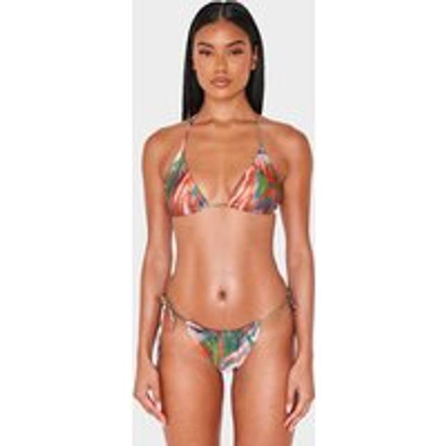 Multi Printed Micro Triangle Bikini Top, Multi - 4