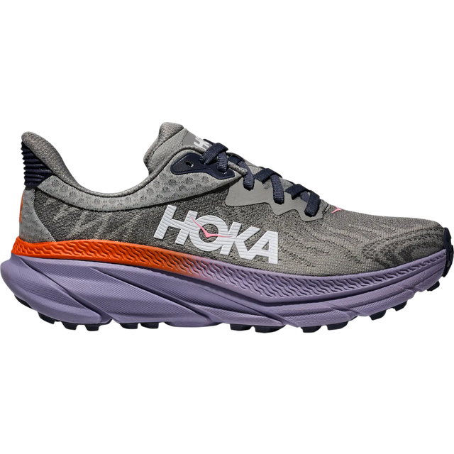 HOKA Challenger 7 Trail Running Shoes - Galactic Grey/Wild Indigo - UK 6