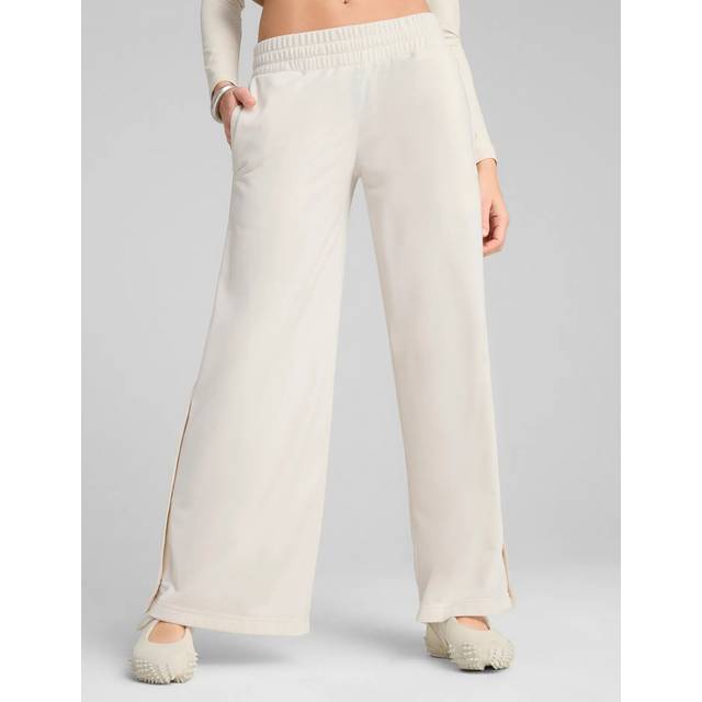 PUMA Wardrobe Essentials Low Rise Popper Pants Women, Alpine Snow, size Small (Small)
