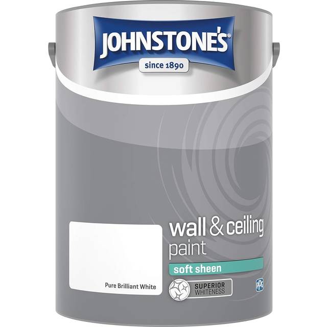 Johnstone's Brilliant White Vinyl Soft Sheen Emulsion Paint 5L - Johnstone's Paint