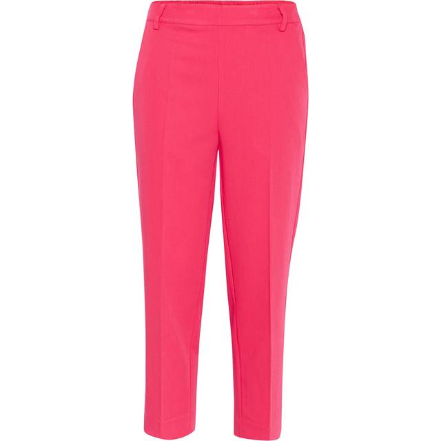 Kaffe Sakura Pull On Smart Cropped Trouser Raspberry