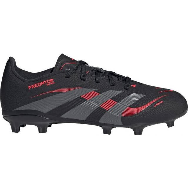 adidas Predator League FG/AG Stealth Victory - Svart/Grå/Lucid Red Barn - ['Svart'] (35)