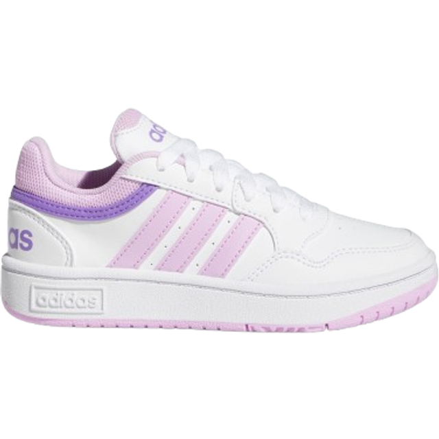 adidas Unisex Barn Hoops Sneakers, Ftwr vit Bliss lila fusion, 38 EU