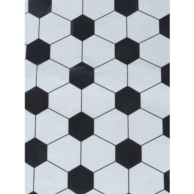 SHEIN 1pc 137*274CM/54*108IN Disposable Table Cloth, Simple Black And White Football Pattern, Suitable For Various Theme Parties And Daily Decor,Christmas M