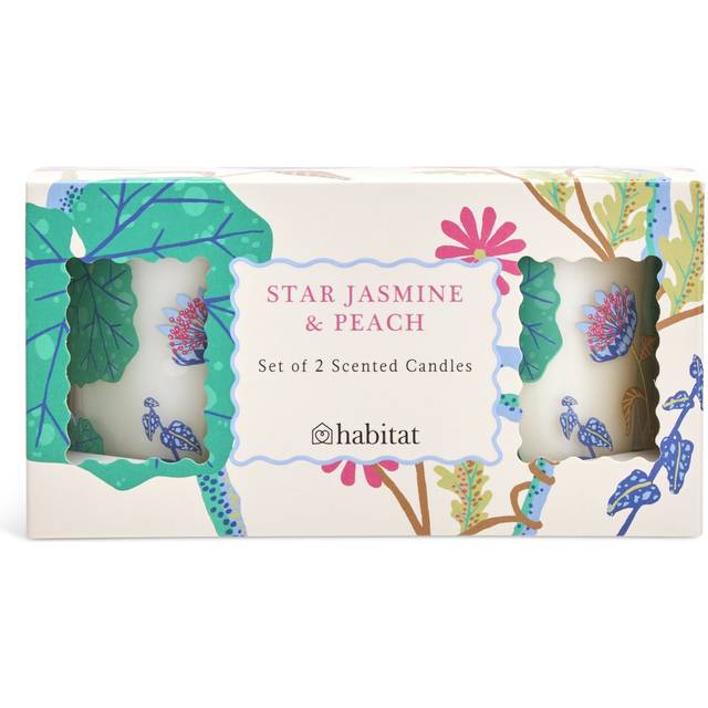 Habitat Star Jasmine and Peach Candle Gift Set - Pack of 2