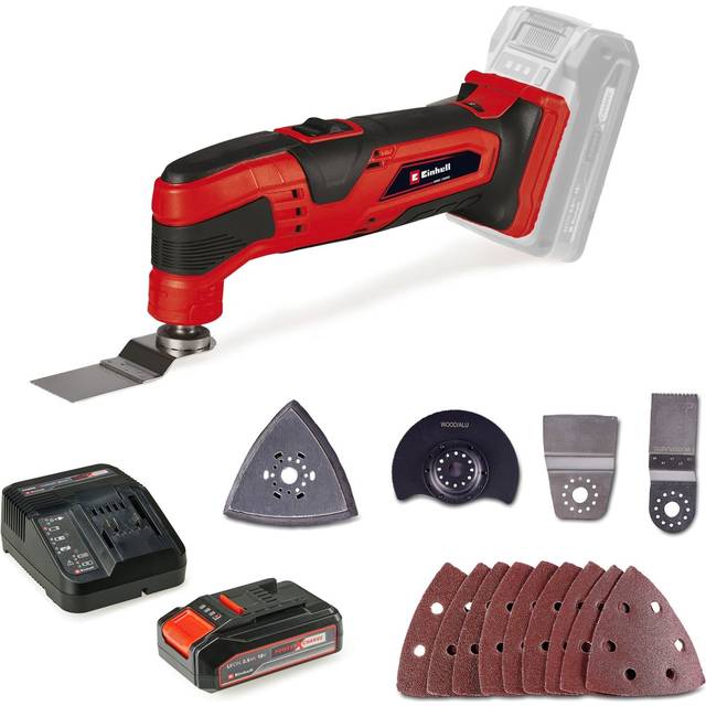 Einhell Cordless Multi Tool 18V With Battery Charger Accessory Kit TC-MG 18 Li