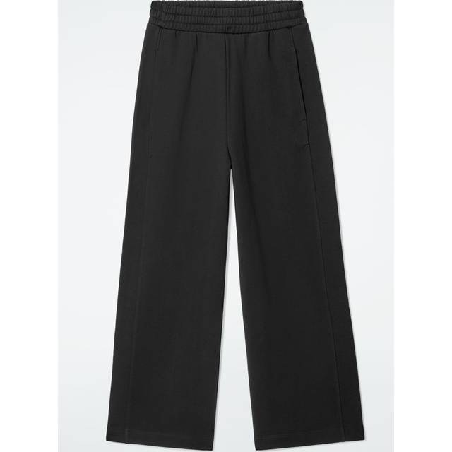 Jersey Wide-Leg Joggers - Black - M