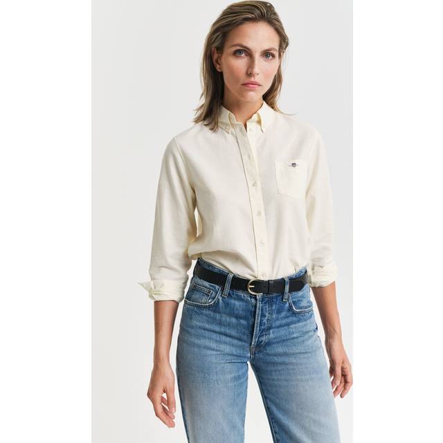 GANT Dam Regular fit klassisk rutig oxfordskjorta (38)