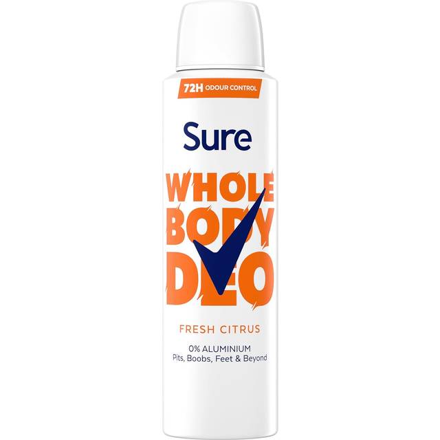 Sure Women Fresh Citrus Whole Body Deodorant Spray 72h Odour Control 150ml