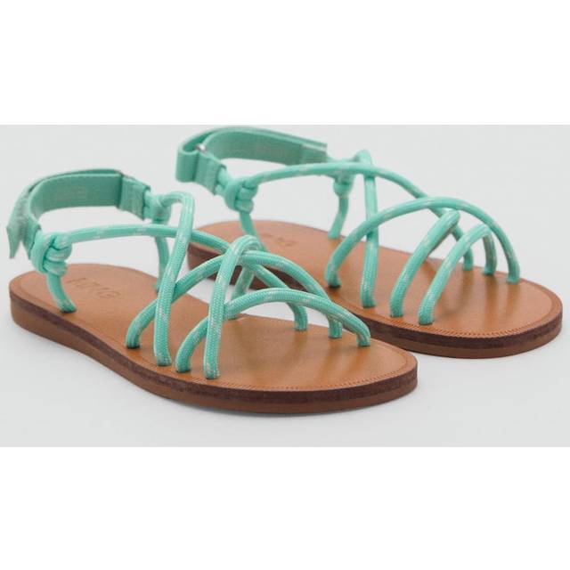 Lace-up sandals pastel green - Kids - 2 - MANGO KIDS - Pastel Green