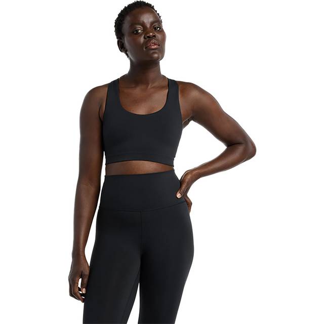 New Balance Women's NB Define Train Bra in Black Poly Knit, size Small