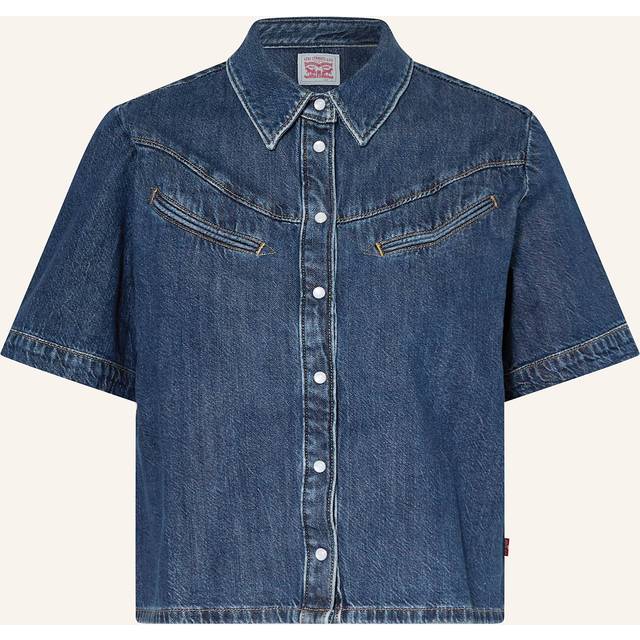 Levi's Rinoa Camp Shirt - Sledge Sister - Blue, Blue, Size S, Women