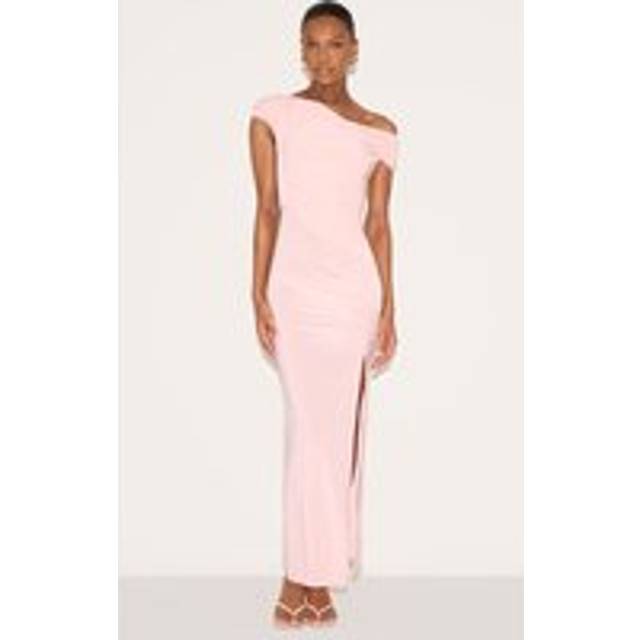 Blush Rose Slinky Twist Detail Maxi Dress, Blush Rose - 8