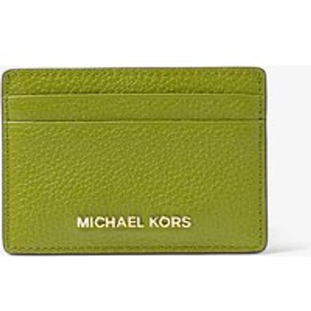 MK Pebbled Leather Card Case - Green - Michael Kors - ONE SIZE