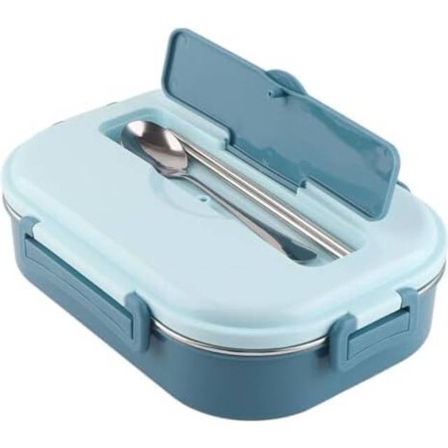 4 Ã¢Grid Portable Bento Box, Lunch Containers Bento Lunch Box for Adults, Insulated Lunch Containers with Spoon, Chopstick and Soup Bowl