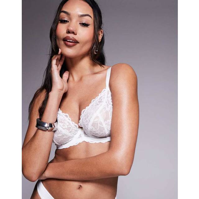 Ann Summers Fuller Bust - Sexy Lace - Hvid BH uden polstring med dyb udskæring