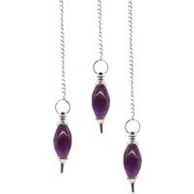 Lingam Shaped Gemstone Pendulum - Amethyst
