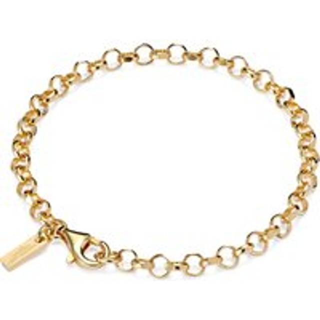 18K Gold Diamond Cut Belcher Bracelet