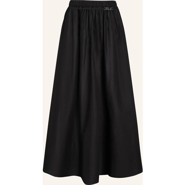 Karl Lagerfeld, K/signature Beach Maxi Skirt, Woman, Black, Size: M