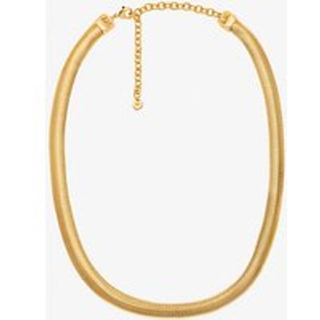 MK Precious Metal-Plated Brass Tubogas Snake Chain Necklace - Gold - Michael Kors