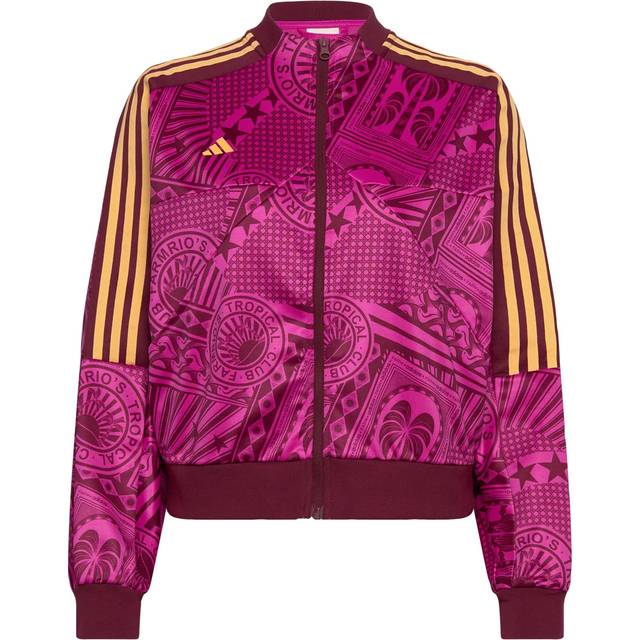 Printed Zip-Up Jacket, Farm Rio - fuchsia print - XL