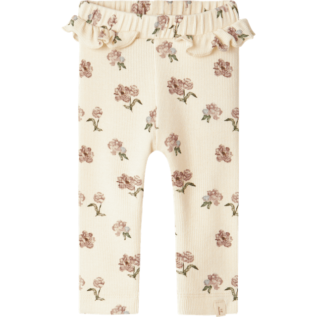 Lil'Atelier Turtledove Peony Leggings - Turtledove