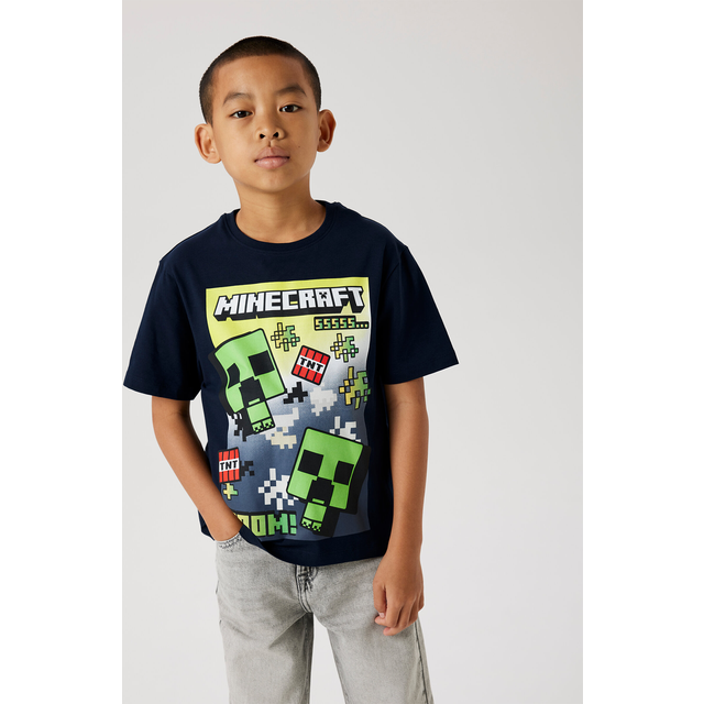 Name It T-shirt - NkmMus Minecraft - Marinblå Blazer - Name It - 11-12 år (146-152) - T-shirt