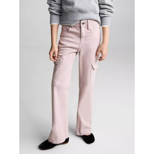 Flared cargo jeans light/pastel purple - Kids - 8 - MANGO KIDS - Light/Pastel Purple