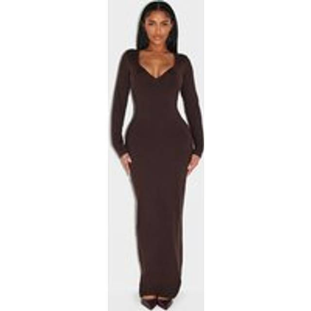 Shape Chocolate Sculpt Sweetheart Neck Maxi Dress, Chocolate - 12