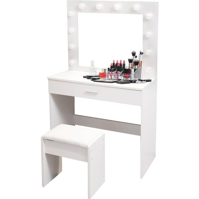 Hollywood Dressing Table Set with Hollywood LED Lights Mirror