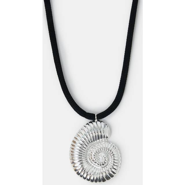 Black Swirl Pendant Cord Necklace - Accessorize - One Size