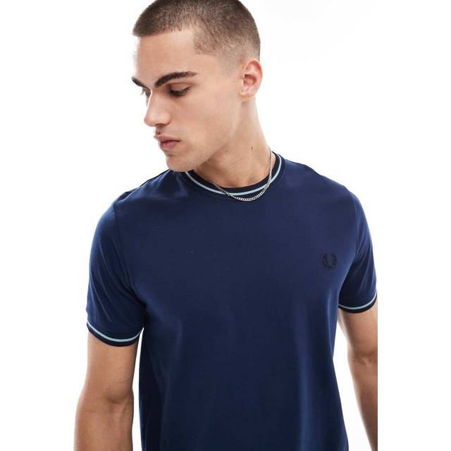 Men's Fred Perry Crew Neck T-Shirt - Black - Size: Regular/40