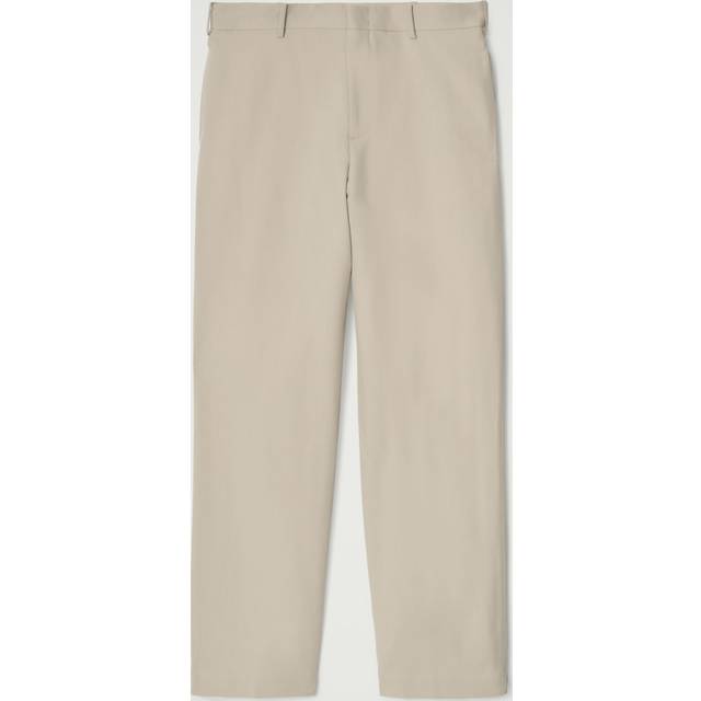 Relaxed Tailored Straight-Leg Trousers in Beige - 54