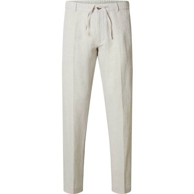 196 Straight Fit Linen-blend Trousers