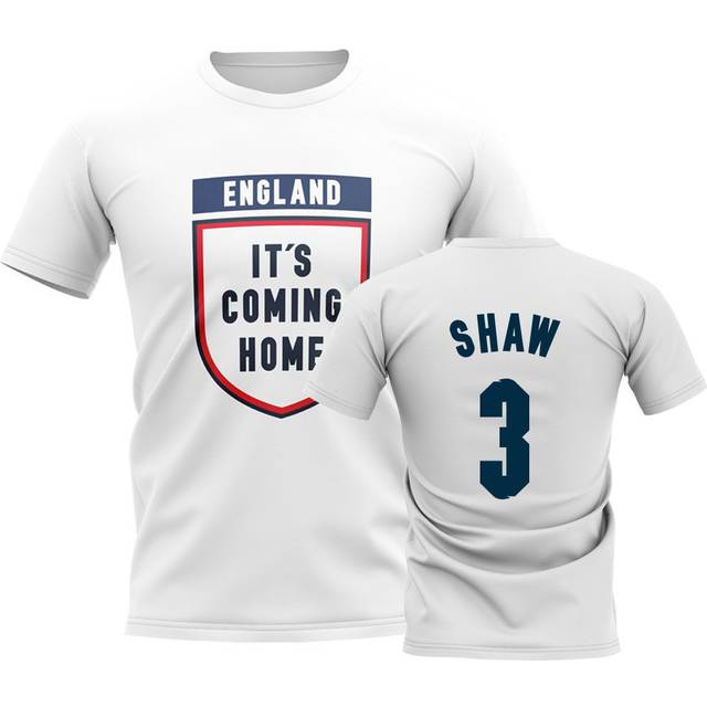 England Its Coming Home T-Shirt (Shaw 3) - White Men's Polyester UKSoccershop